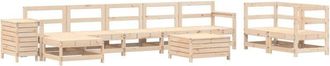 vidaXL 10 Piece Garden Sofa Set Solid Wood Pine vidaXL