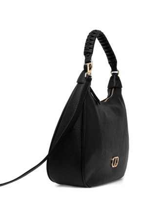 Twin-Set Schoudertas met gevlochten handgreep - Zwart