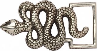 CLARIS VIROT Womens Snake Belt Buckle In Silver