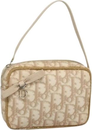 Dior Pre-owned Accessory Pouch - Dames - Vintage Mini Tas - Beige - ONE Size - Leer - Vintage