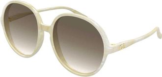 Valentino Vg 0017S Zonnebril - Dames - Zonnebrillen - Wit - 59 MM - Accessoires