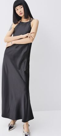 Twik Womens Satiny open-back maxi dress