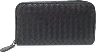 Bottega Veneta Intrecciato Black Intrecciato Coin Purse/Coin Case (Pre-Owned)