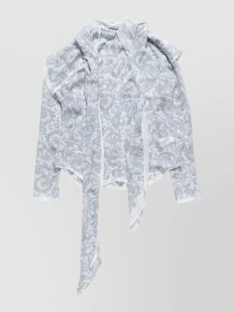 Acne Studios paisley-print silk cape shirt