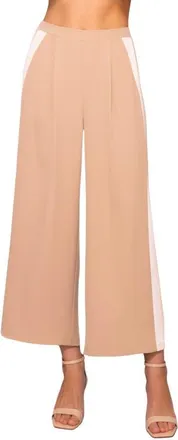 Melloday Side Stripe Wide Leg Pants in Light Khaki/Bone at Nordstrom, Size X-Large