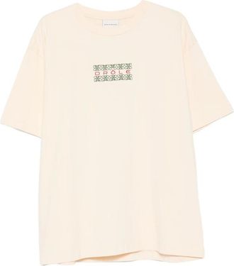 Dr&ocirc;le de Monsieur Embroidered-logo T-shirt