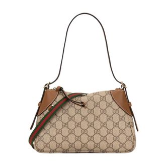 Gucci Tassen, Dames, Beige, ONE Size, Leer, Crossbody Tas