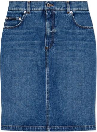 Dolce & Gabbana Denim rok - Dames - Spijkerrokken - Blauw - XS - Denim - Rokken