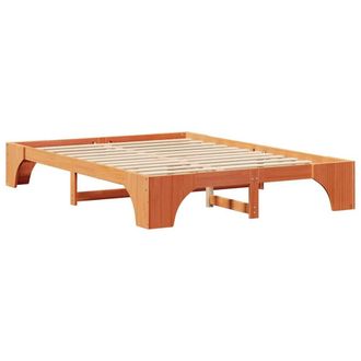 Berkfield Home Bed Frame Wax brown Wood 160 x 200 cm Durable