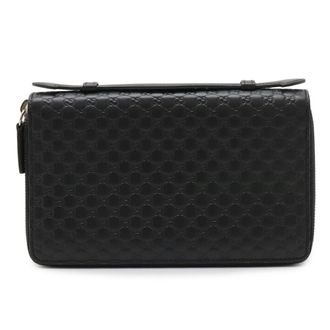 Gucci Black Leather Long Wallet (Bi-Fold) (Pre-Owned)