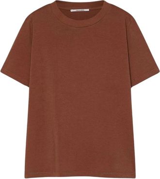 Pomandere T-Shirt Regular - Dames - T-shirts - Bruin - M - Katoen - Tops