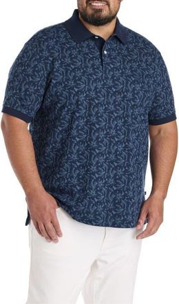 Nautica Big & Tall Floral Polo Shirt in Navy Seas at Nordstrom, Size Xx-Large