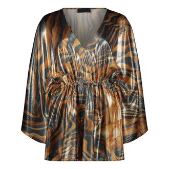 Alberta Ferretti Elegant Blouse - female - Alberta Ferretti - Blouses - Brown - XL - Blouses & Shirts