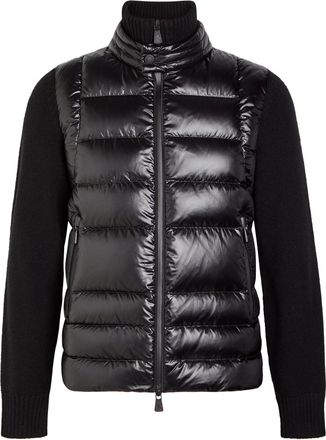 Moncler Wool and Shell Jacket - Black - Xxl