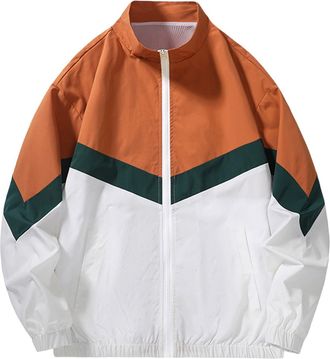 Generic Patchwork Jacket for Men UK Clearance, Full Zip, Windbreaker Bomber Jacket, College Jacket, Oversized Patchwork Printed Jacket, Vintage Racing Jacket,