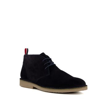 Dune London Mens CREED Casual Desert Boots - Navy Suede - Size UK 6