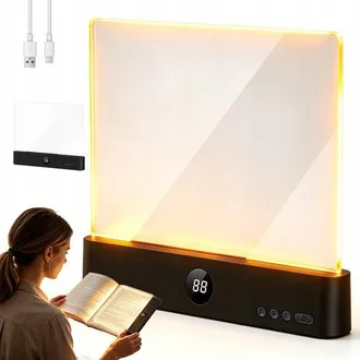 OEM L&aacute;mpara De Lectura, L&aacute;mpara Marcap&aacute;ginas, L&aacute;mpara De Lectura Led Recargable, 3 Colores Regulables Continuamente, Temporizador De 1 A 99 Minutos