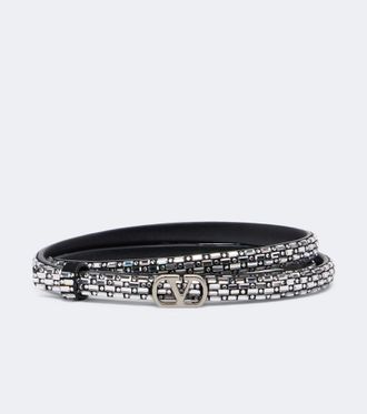 Valentino Garavani VLogo embellished leather belt