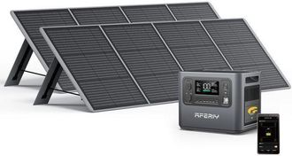 OEM Generador Solar - Aferiy - 2400w (2048wh) - Bater&iacute;a Lifepo4 - 2&times;200w Paneles Plegables - Ac 220-240v Ip65