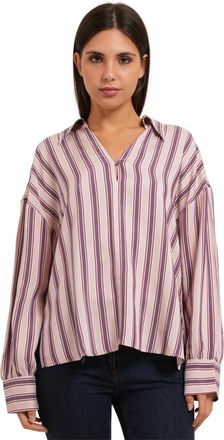 Pennyblack Overhemden, Dames, Roze, XL, Fluid Twill Blouse