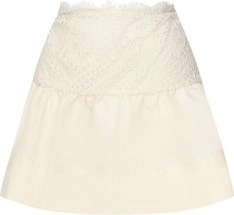 For Love & Lemons Doily Lace Miniskirt