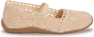 Muk Luks Womens Shelby Ballerina Flat Shoes In Cream