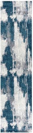 Jonathan Y Designs Zoe Contemporary Bohemian Abstract Marble Area Rug in Blue/white at Nordstrom, Size 2Ft 0In X 8Ft 0In