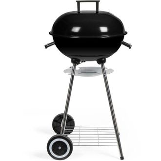 Livoo Barbacoa De Carb&oacute;n - Livoo - Doc172n - Superficie De Cocci&oacute;n &Oslash; 41 Cm - Parrilla De Acero Cromado - Cubeta Y Tapa De Acero Esmaltado