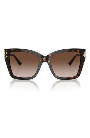 Jimmy Choo London 54mm Square Sunglasses in Havana /Gradient Brown at Nordstrom