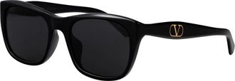 Valentino Garavani Vg 0013Sk Zonnebril - Dames - Zonnebrillen - Zwart - 55 MM - Nylon - Accessoires