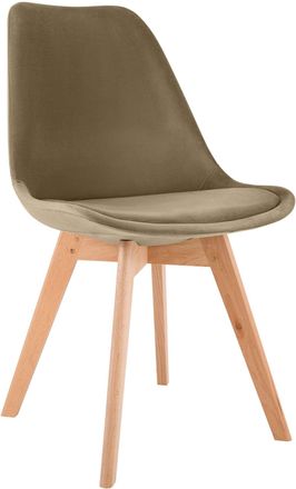 Clp Silla con asiento en terciopelo marr&oacute;n