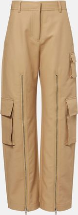 Acne Studios Pantaloni in raso di cotone a vita media