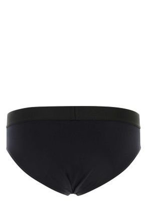Dsquared2 Mens Black Stretch Nylon Swimming Brief Blackfucsia Exterior: Elastane Costumi Da Bagno