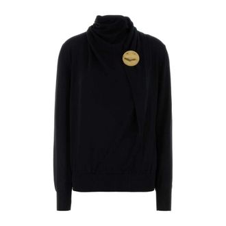 Jil Sander Turtlenecks, female, Black, Size: XS Wool Turtleneck