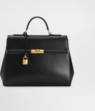 Dolce & Gabbana Marlene Handbag In Palmellato Calfskin - Woman Handbags Black Onesize