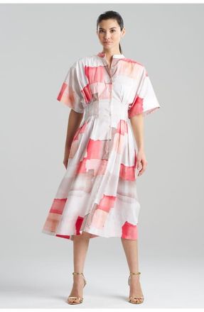 Natori CHIYO Pleat Release Dress in Coral at Nordstrom, Size 6