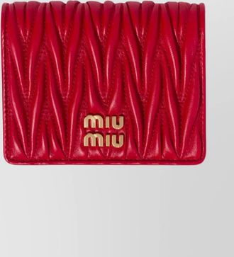 Miu Miu matelass&eacute; leather wallet