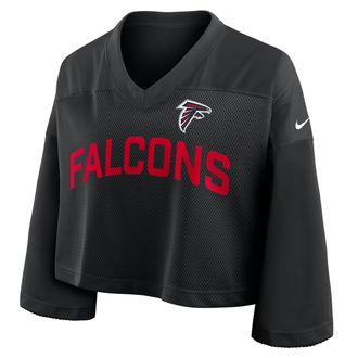 Nike Atlanta Falcons Wide Receiver Jersey Fashion Nike Womens Dri-FIT NFL Cropped Top in Black | 03O300A96-5HX