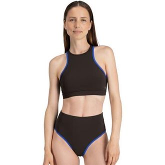 Wallien High Waist Bikini Bottom - Womens in Coffee/blue at Nordstrom, Size X-Small