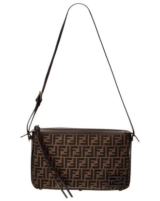 Fendi Fendi Simply Fendi Md Jacquard Ff Shoulder Bag