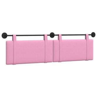 vidaXL Cabecero Colgante Rosa Tela Vidaxl