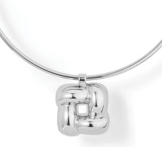 JENNY BIRD Woven Square Collar Necklace in High Polish Silver at Nordstrom