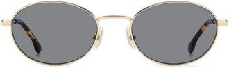 Victoria Beckham VB 1020/S 52mm Oval Sunglasses in Gold Havana/grey at Nordstrom