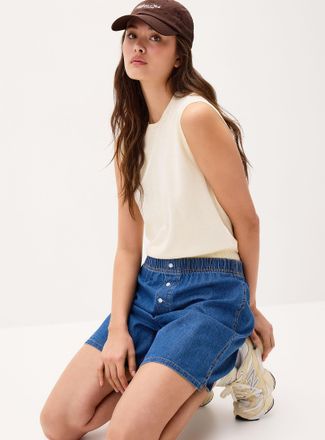 Twik Womens Solid fine knit sweater vest