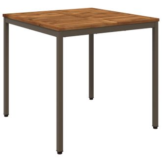 vidaXL Tavolo Da Cena Da Giardino Naturale E Caff&egrave; 80 X 80,5 X 75 Cm Vidaxl