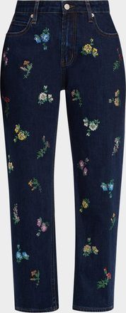 Libertine - Libertine Joy And Mirth Embellished Straight-Leg Ankle Boyfriend Jeans