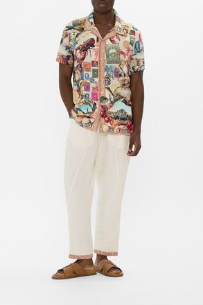 Camilla Short Sleeve Camp Collared Shirt Notes From The Road at Nordstrom, Size Xx-Large Au