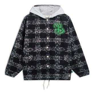 Li-Ning BadFive Anti Warrior Embroidered Hooded Jacket Black Grey AFDSD97-1