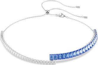 Swarovski Matrix Mixed Cuts Rhodium Plated Choker