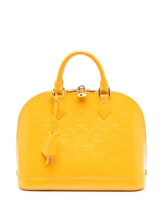 Louis Vuitton Borsa a mano Alma PM in pelle Vernis con monogramma 2012 - Giallo
